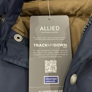 Lands End 600 Down Vest Navy, Men’s L